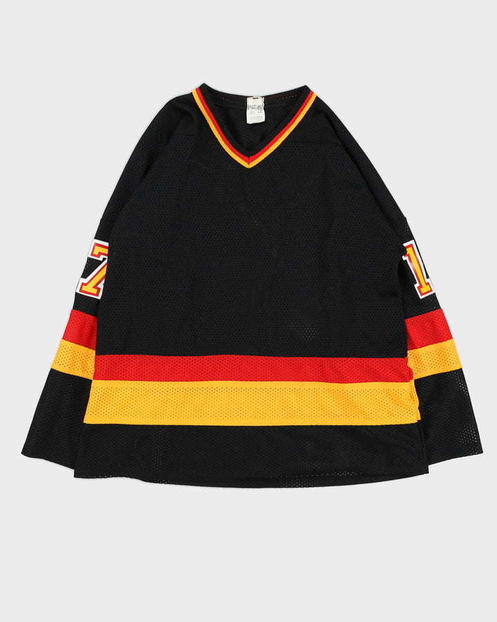 Vintage 80s Athletic Knit Black Benny #17 Football Mesh Jersey - L