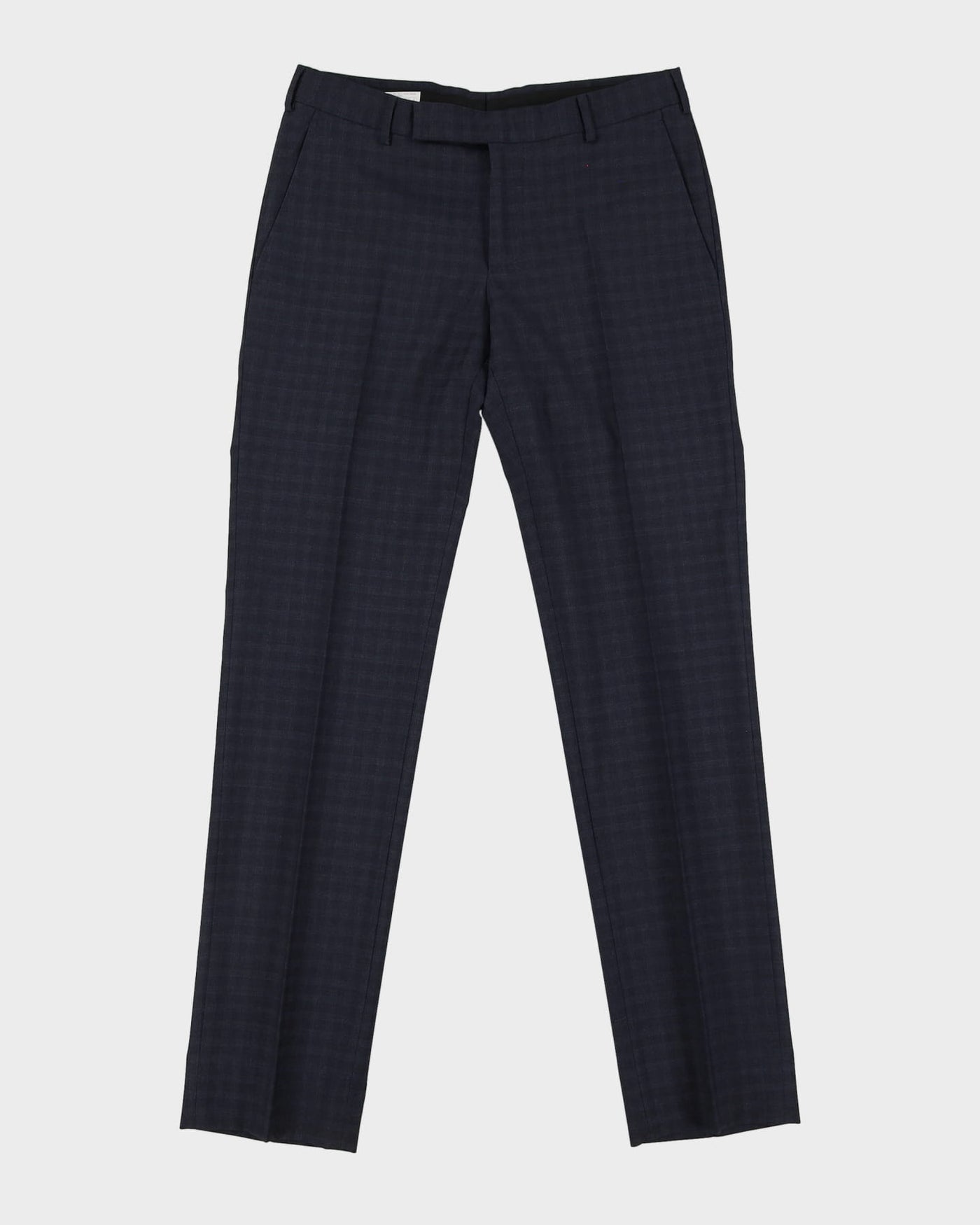 Z Zegna Navy Check Patterned 2 Piece Suit - CH38 W32