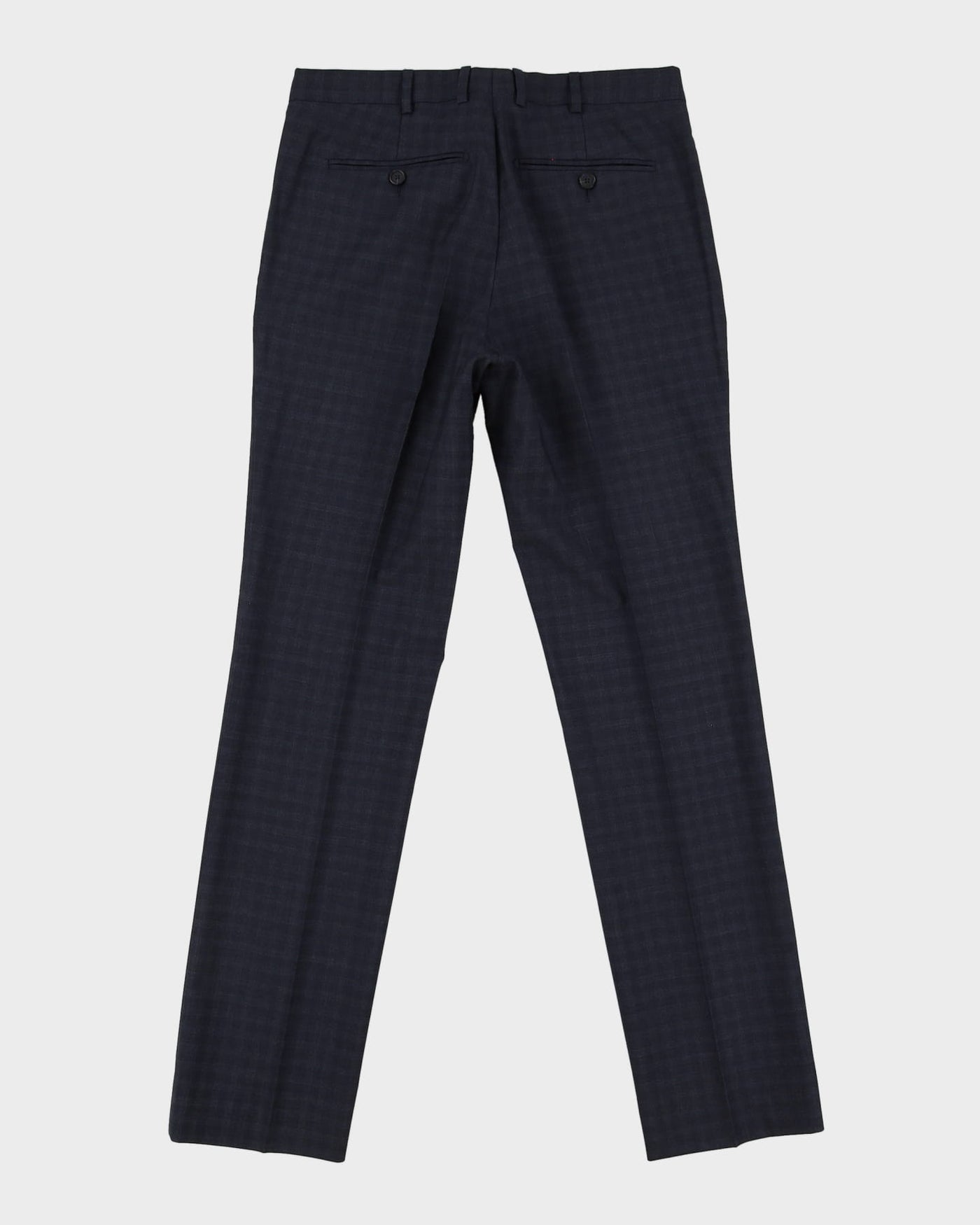 Z Zegna Navy Check Patterned 2 Piece Suit - CH38 W32