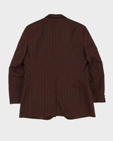 Vintage 80s Brown Pinstripe Suit - CH44 W32