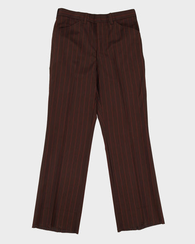 Vintage 80s Brown Pinstripe Suit - CH44 W32