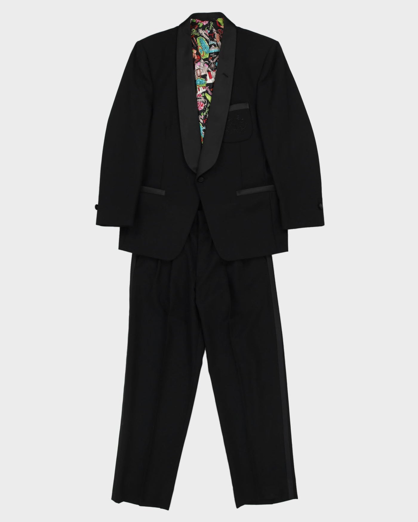 Nicole Miller Black 2 Piece Dinner Suit - S / M