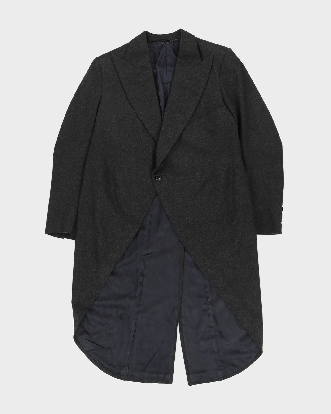 Grey Wool Tails Coat - M