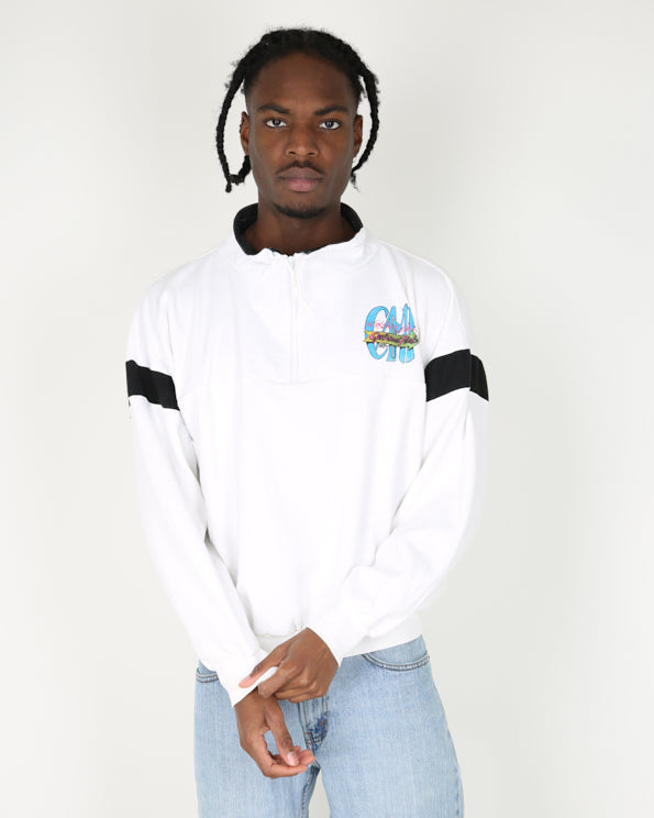 Vintage 80s Camp Jacksons Point 1/4 zip graphic sweatshirt - XXL
