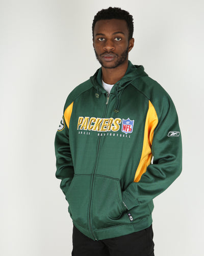 Vintage Reebok NFL Green Bay Packers zip up team hoodie - XXL