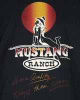 Vintage 80s Fruit of the Loom Mustang Ranch graphic sweatshirt - XL