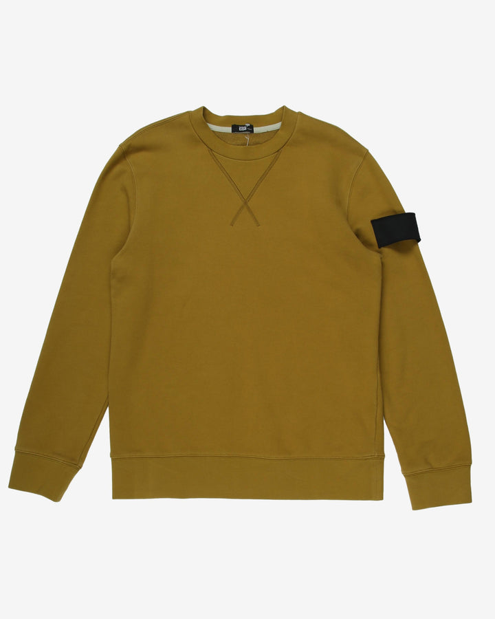 tiger gold green sleeve logo sweatshirt  - l