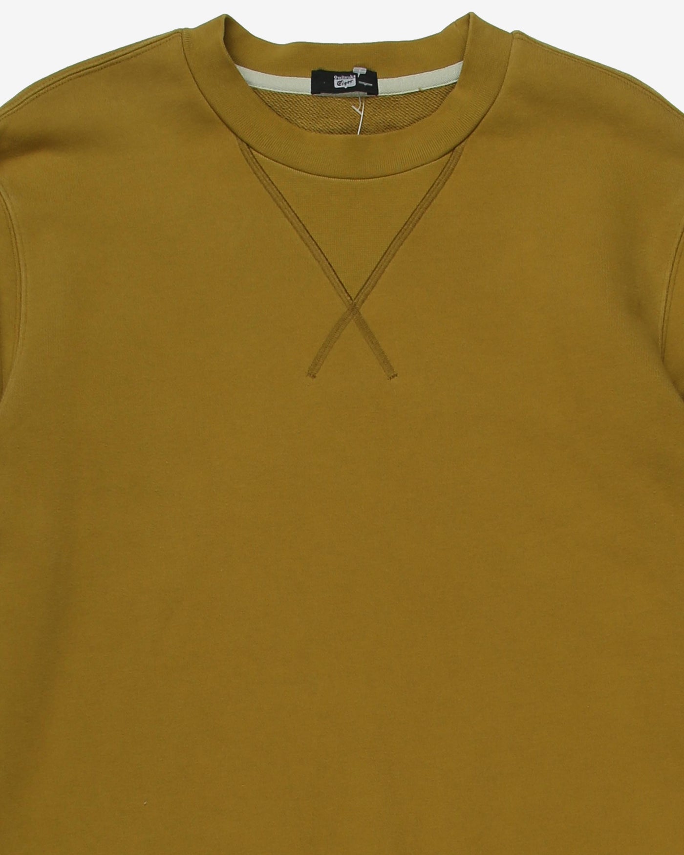 tiger gold green sleeve logo sweatshirt  - l