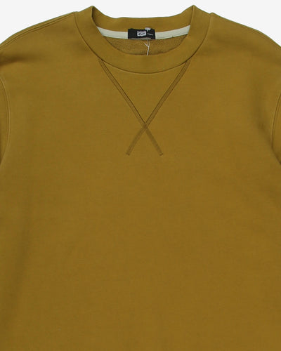 tiger gold green sleeve logo sweatshirt  - l