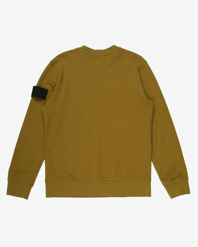 tiger gold green sleeve logo sweatshirt  - l