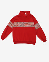 Vintage Early 90s Aboriginal Art Australia Quarter-Zip Sweatshirt - M