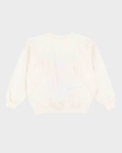 Vintage 80s Vallarta Graphic White Sweatshirt - M