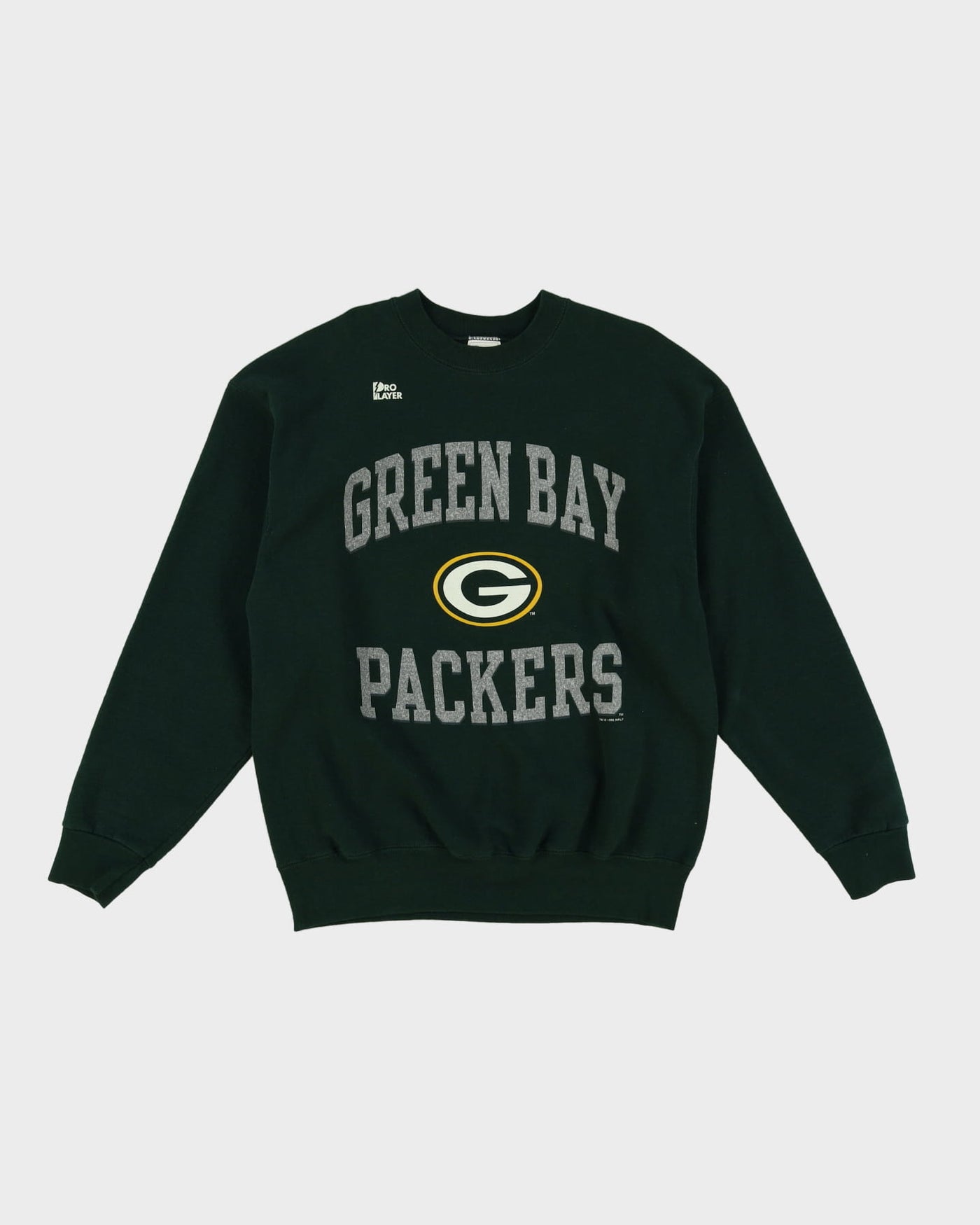 Vintage 1996 Green Bay Packers Pro Player Green Graphic Sweatshirt - XXL