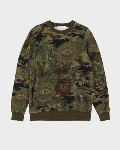 Givenchy All Over Illuminati Camo Print Logo Crewneck Sweatshirt - XS