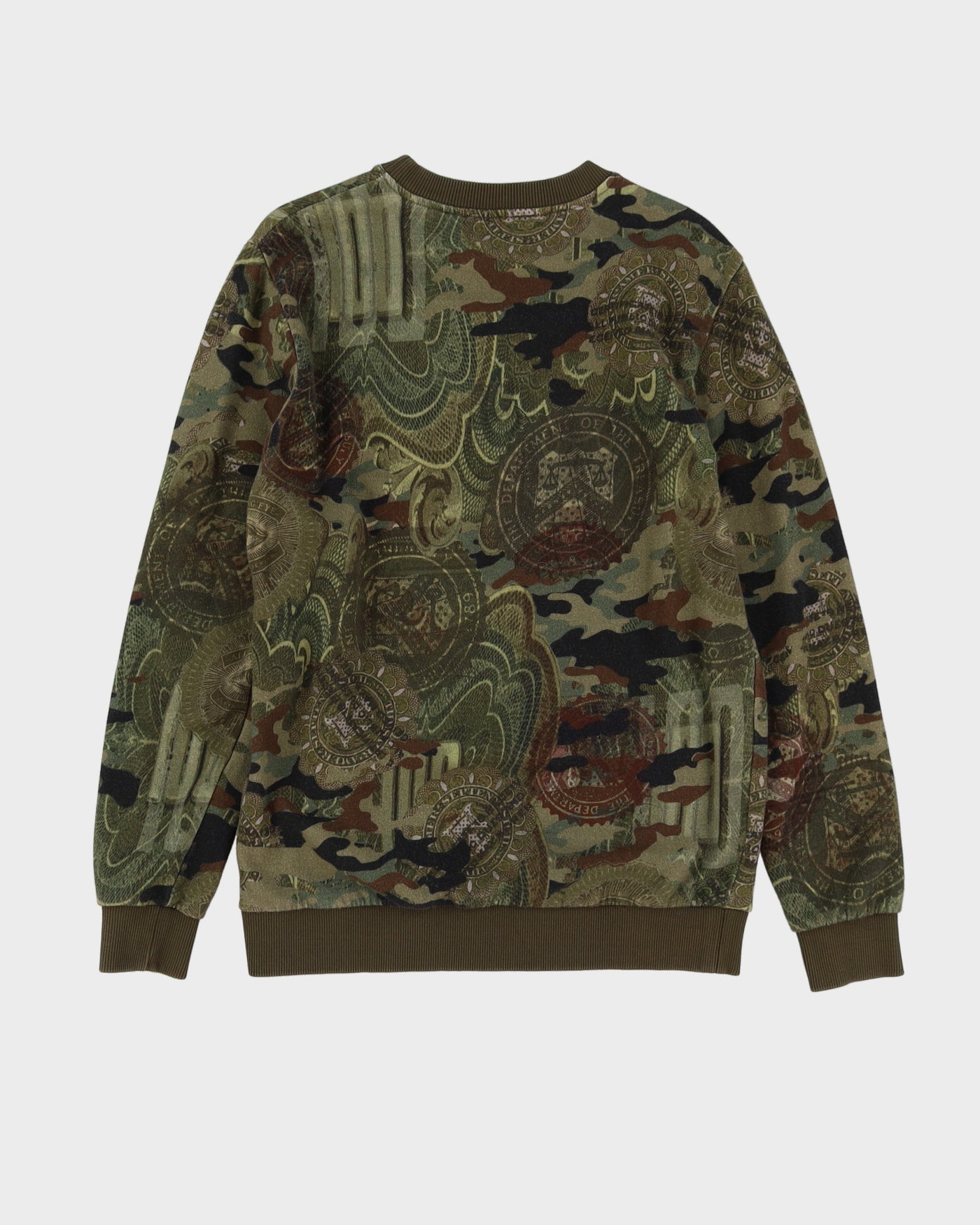 Givenchy All Over Illuminati Camo Print Logo Crewneck Sweatshirt - XS