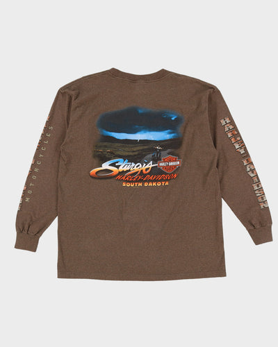 Harley Davidson Brown Long Sleeve T-Shirt - L