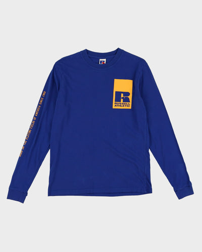 Russell Athletic Blue Long Sleeve T-Shirt - S