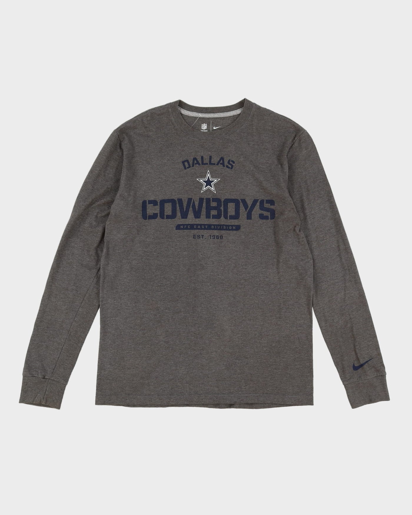 Nike Dallas Cowboys Grey NFL Long Sleeve T-Shirt - M