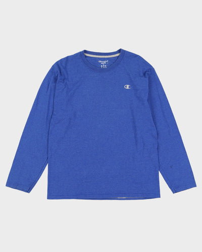 Champion Blue Long Sleeve T-Shirt - L