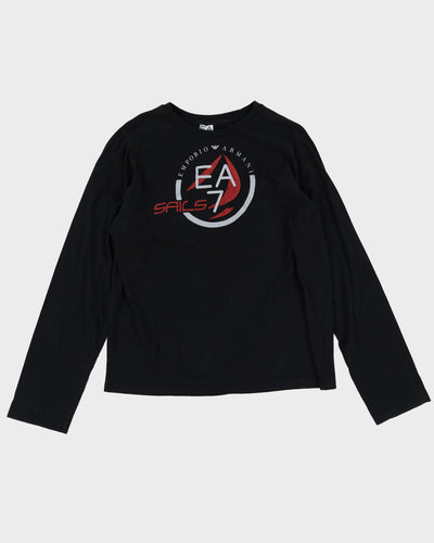 Emporio Armani Black Long Sleeve T-Shirt - M