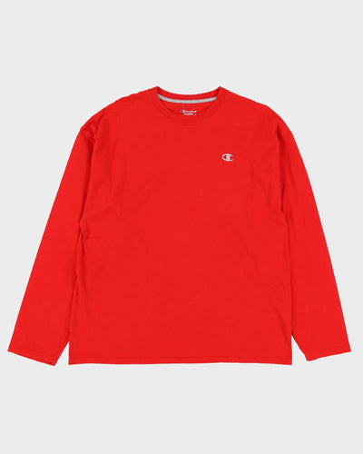 Champion Red Long Sleeve T-Shirt - XL