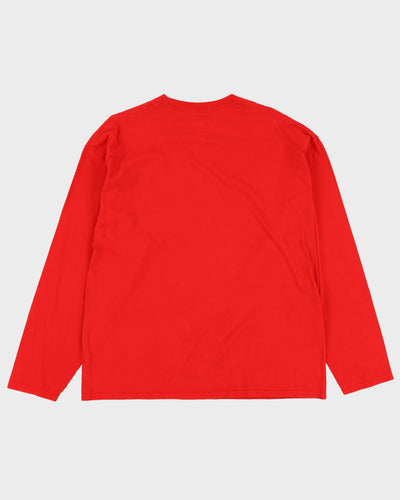 Champion Red Long Sleeve T-Shirt - XL