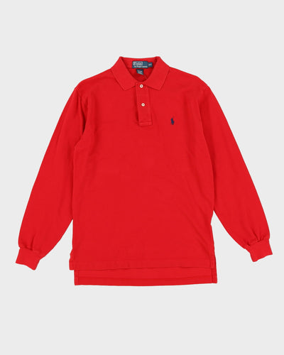 Ralph Lauren Red Long Sleeve Polo Shirt - S