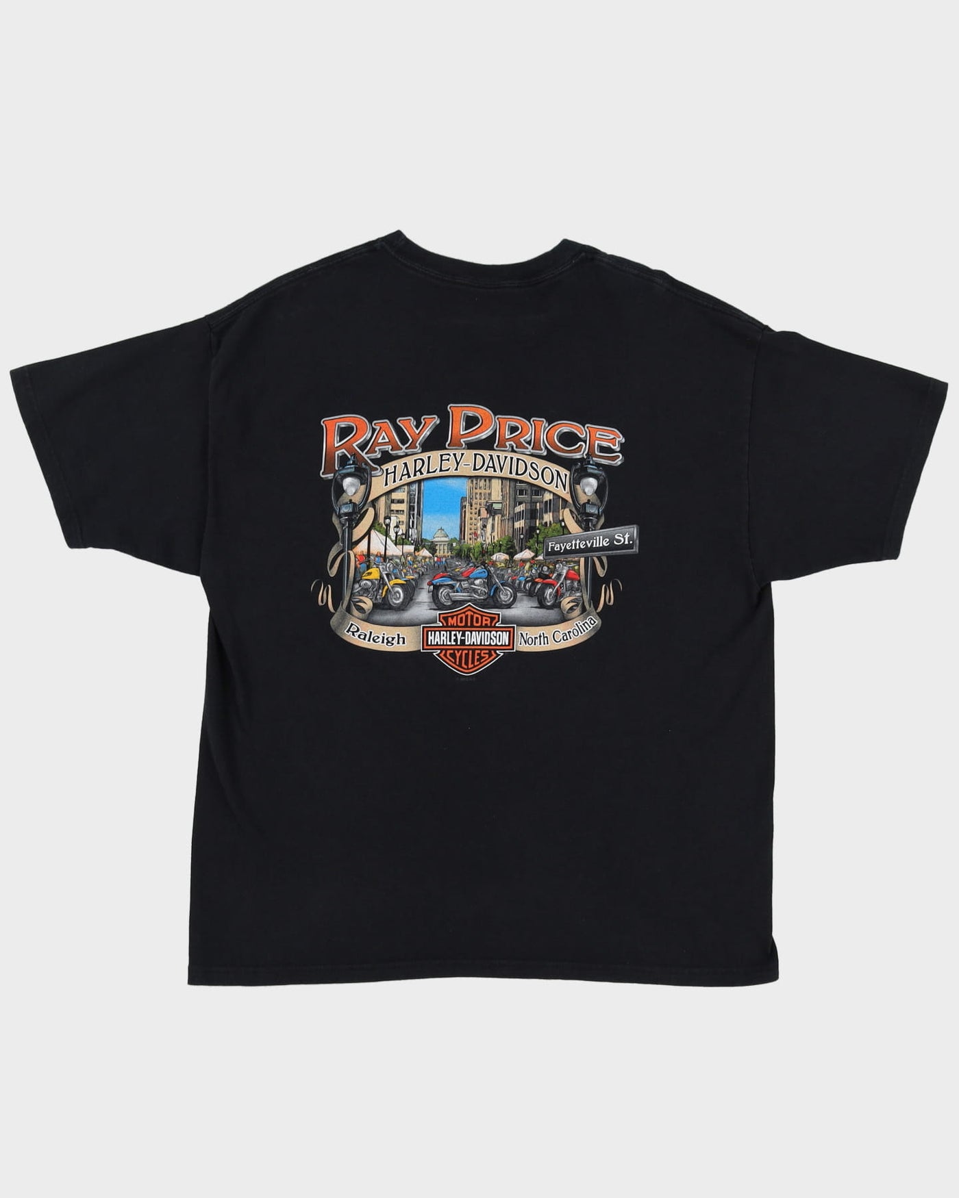 Harley Davidson Ray Price North Carolina Black Graphic T-Shirt - XL