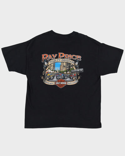 Harley Davidson Ray Price North Carolina Black Graphic T-Shirt - XL