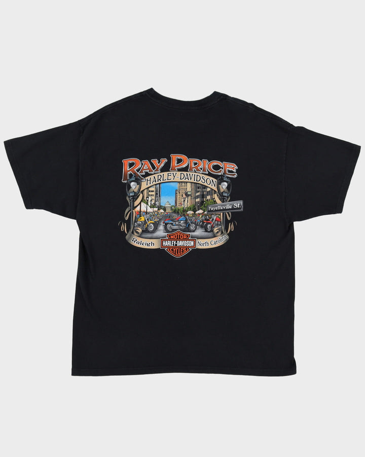 Harley Davidson Ray Price North Carolina Black Graphic T-Shirt - XL