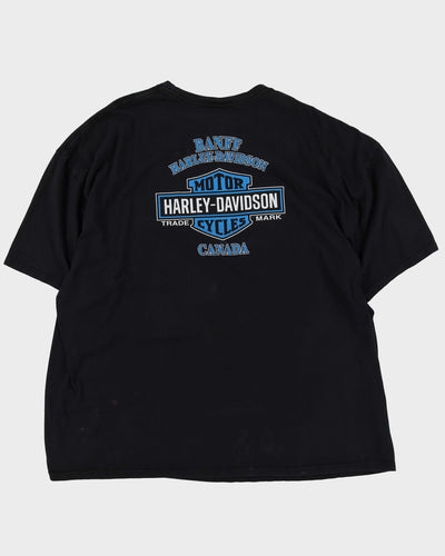 Harley Davidson Banff Bear Black Graphic T-Shirt - XXXL