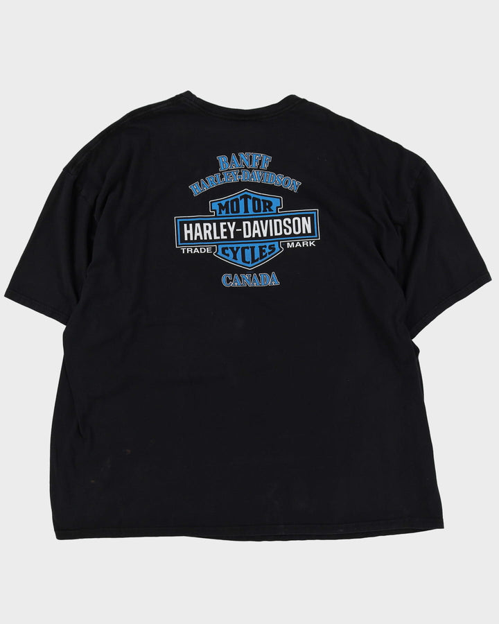 Harley Davidson Banff Bear Black Graphic T-Shirt - XXXL