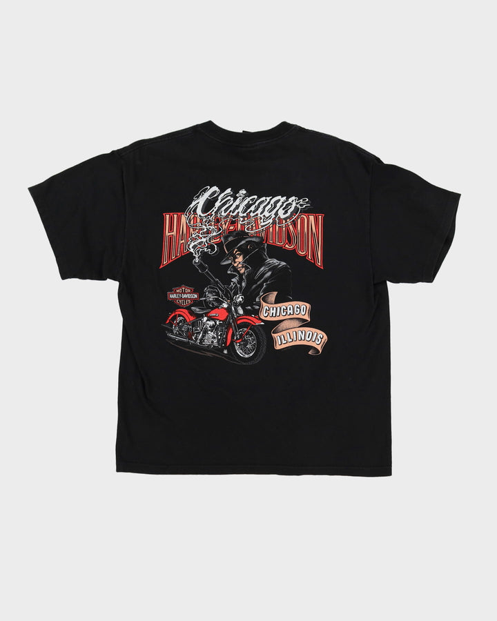 Harley Davidson Chicago Black Graphic Pocket T-Shirt - L