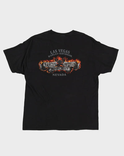 Harley Davidson Las Vegas Eagle Black Graphic T-Shirt - XL