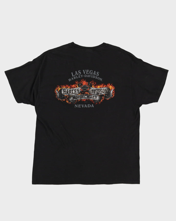 Harley Davidson Las Vegas Eagle Black Graphic T-Shirt - XL