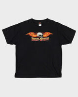 Harley Davidson Anaheim California Wizard Black Graphic T-Shirt - L / XL