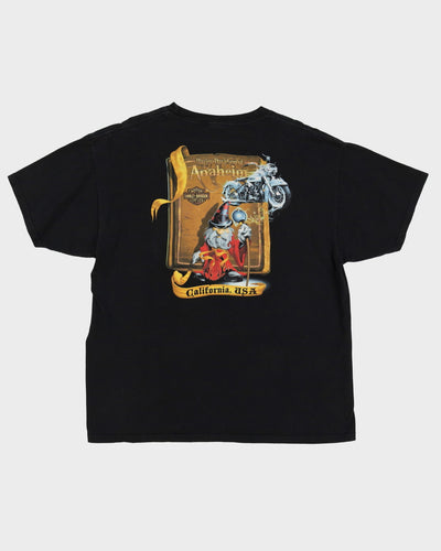 Harley Davidson Anaheim California Wizard Black Graphic T-Shirt - L / XL