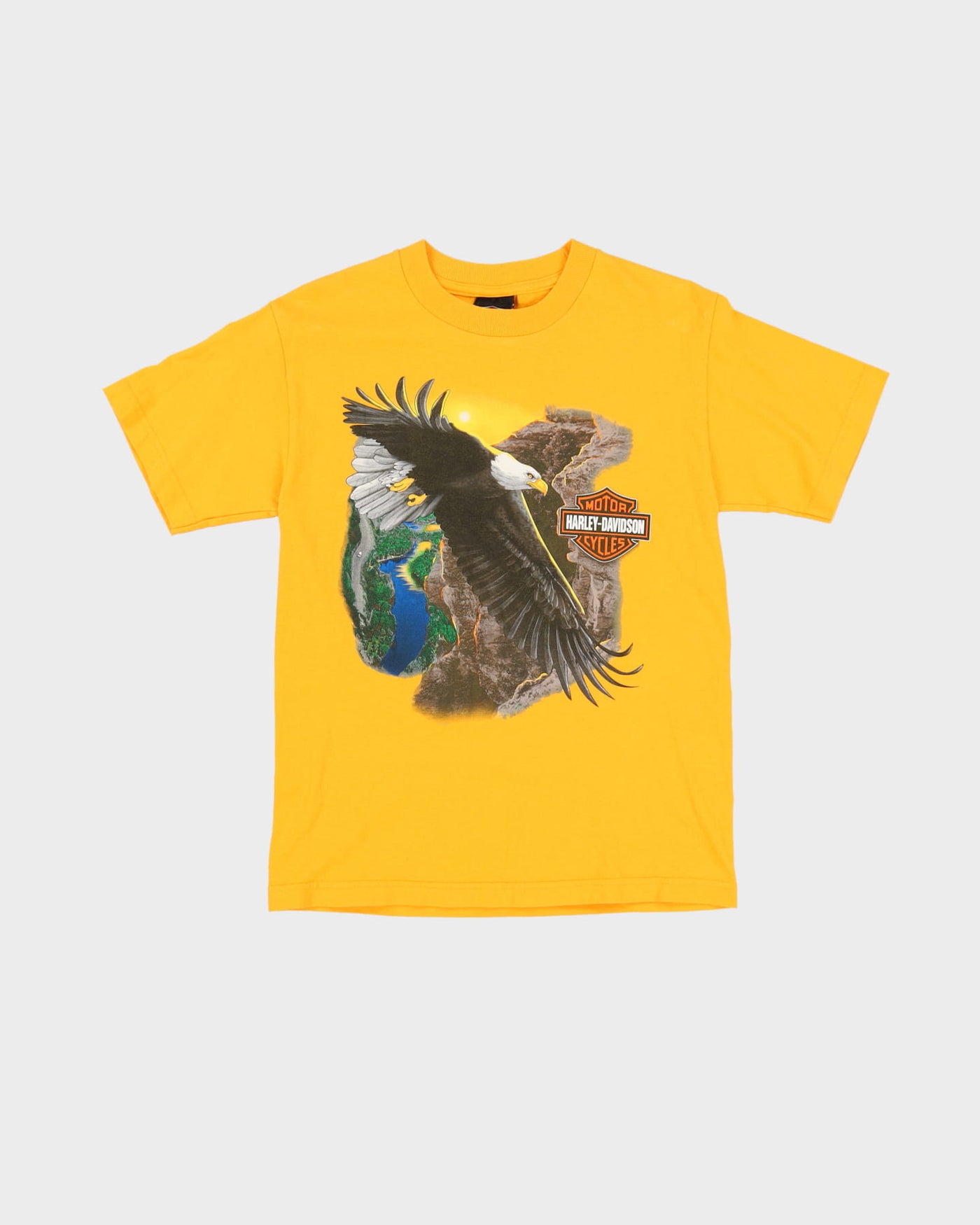 Harley Davidson South Dakota Eagle Yellow Graphic T-Shirt - S