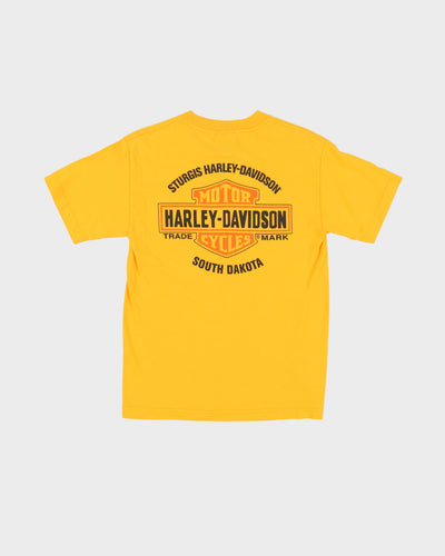Harley Davidson South Dakota Eagle Yellow Graphic T-Shirt - S