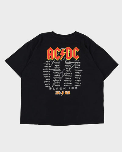 2009 ACDC Black Ice World Tour Black Band T-Shirt - XXL