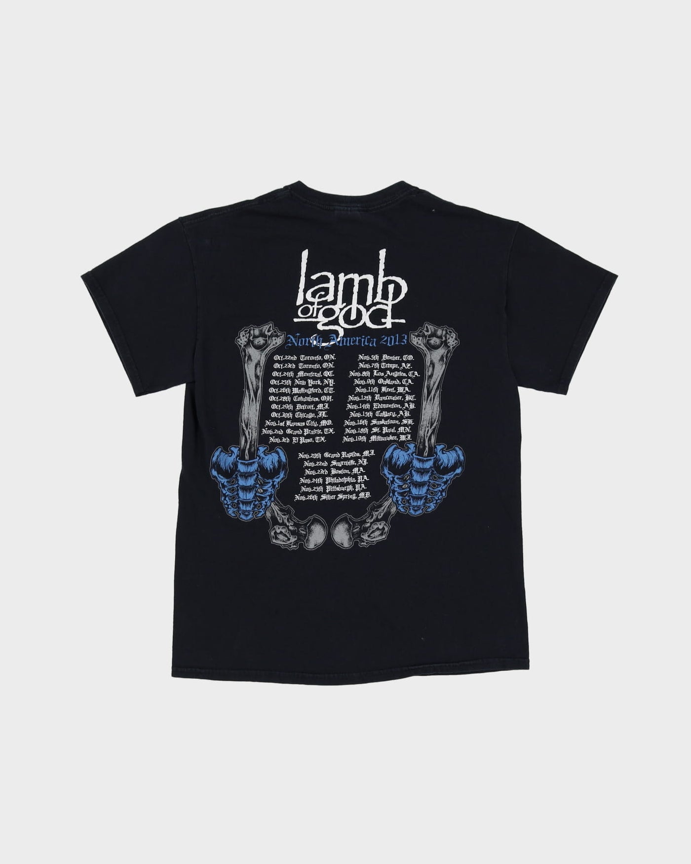 Lamb Of God 2013 Black Band T-Shirt - M