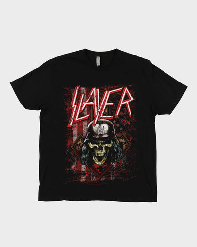 Slayer Army Skull Black Band T-Shirt - XL