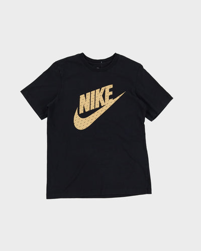 Nike Black Gold Swoosh Graphic T-Shirt - S / M