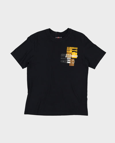 Air Jordan Yellow Graphic Black T-Shirt - L