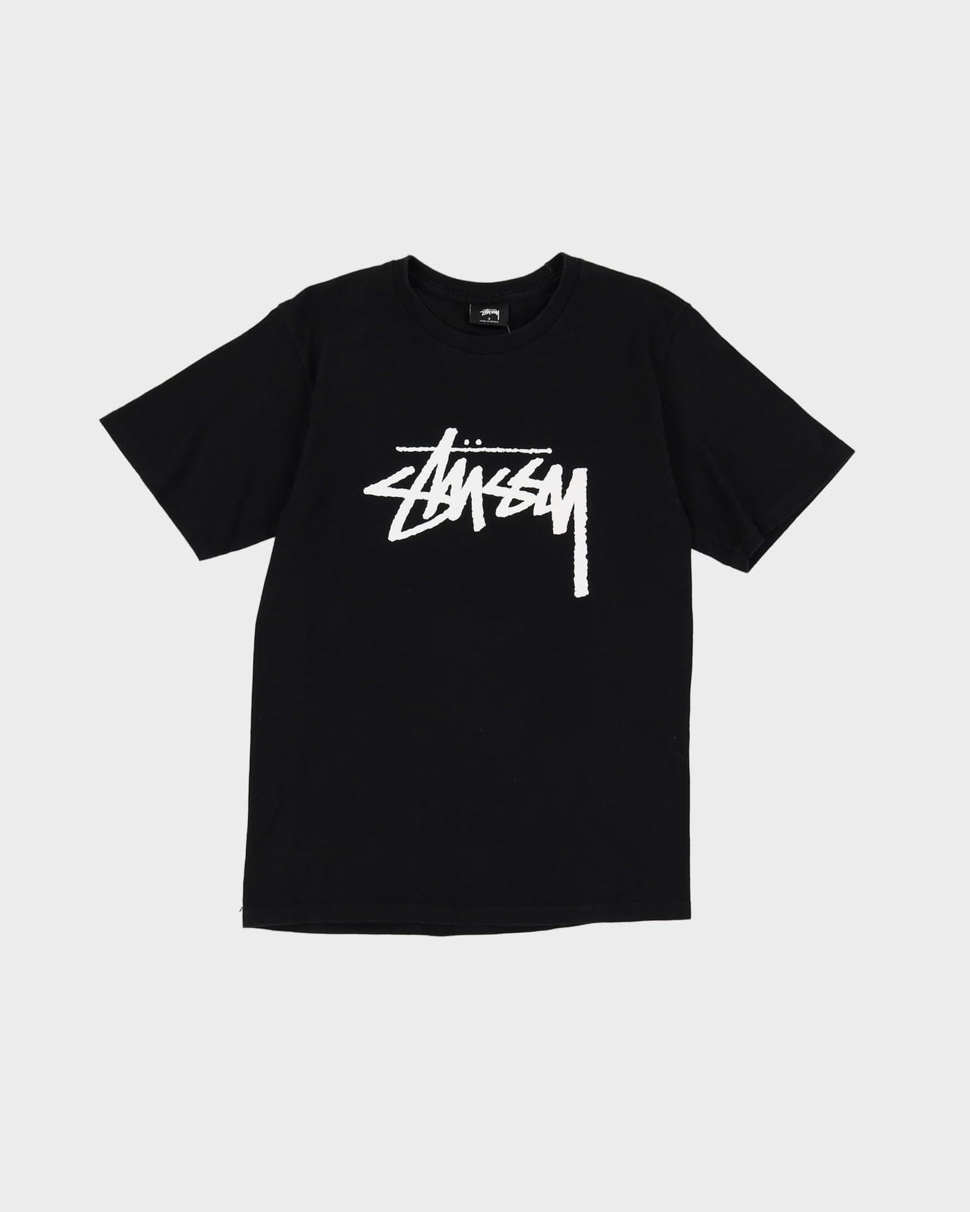 Stussy Spell Out Logo Black T-Shirt - S