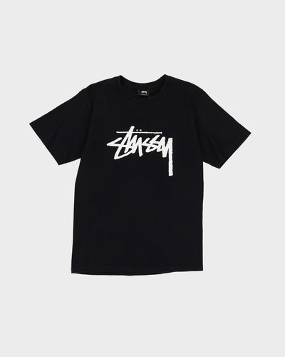 Stussy Spell Out Logo Black T-Shirt - S