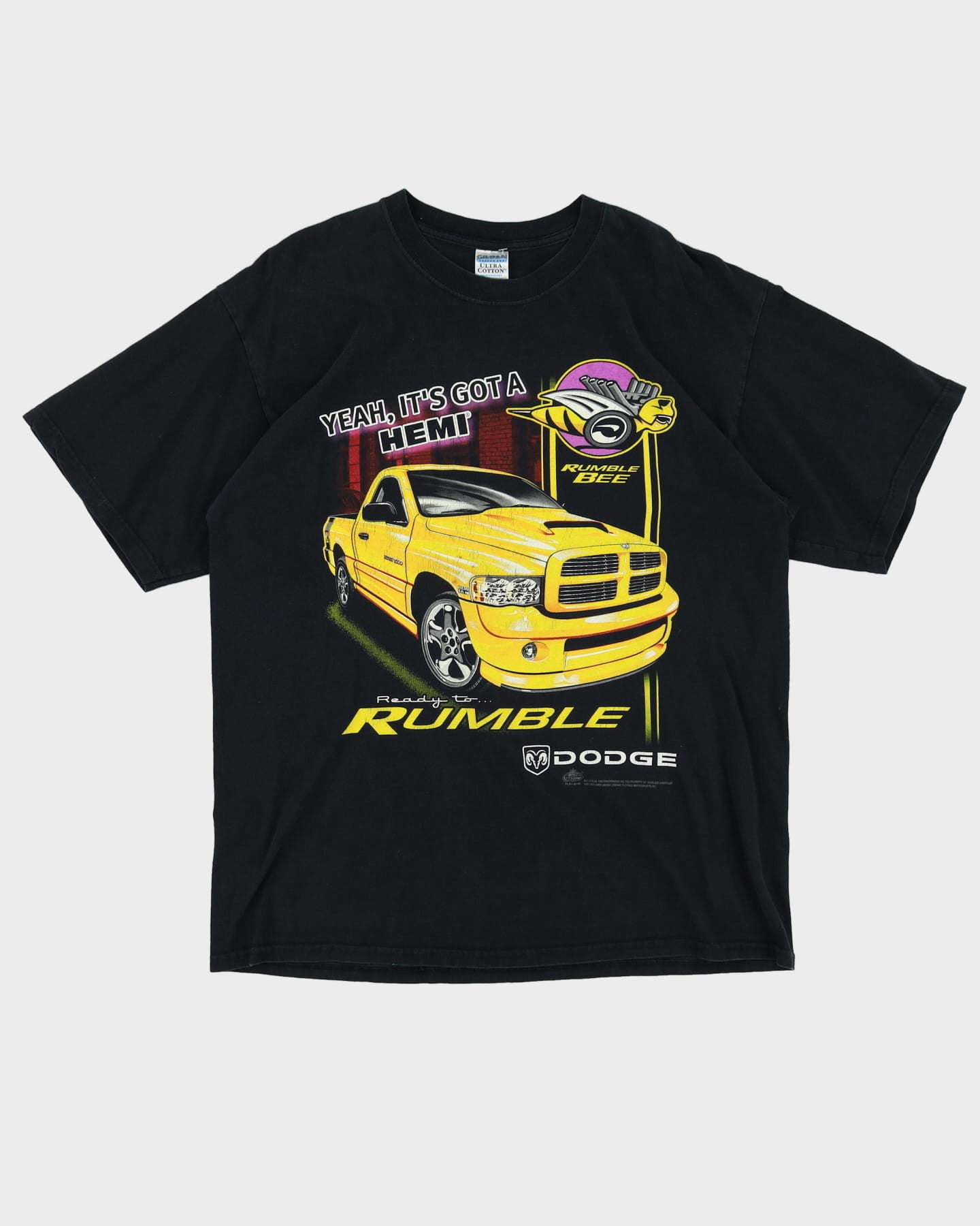 Early 00s '"Yeah, It's Got A Hemi' Black Dodge T-Shirt - XL