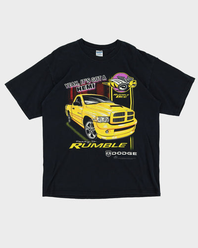 Early 00s '"Yeah, It's Got A Hemi' Black Dodge T-Shirt - XL