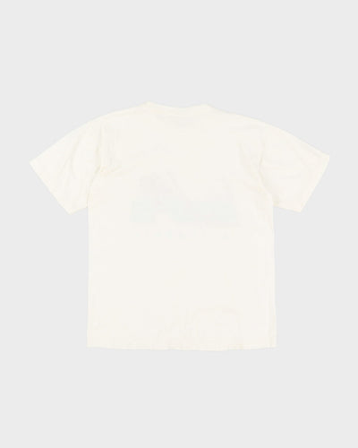 80s California Los Angeles Palm Tree White Graphic T-Shirt - M / L