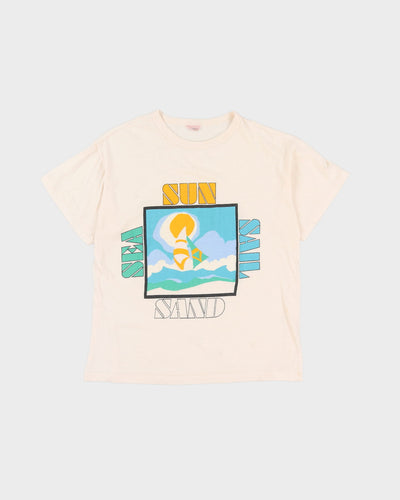 80s Sun Sail Sea Sand Graphic T-Shirt - M